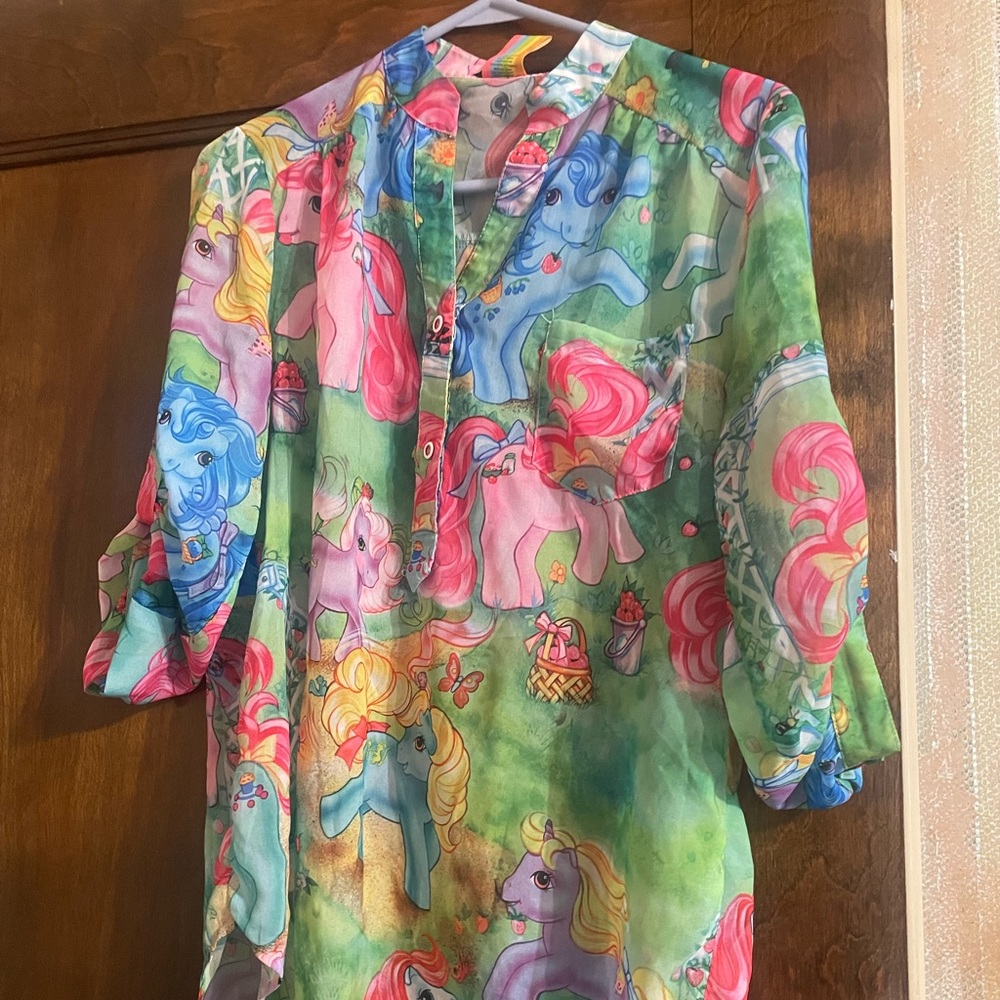 My Little Pony sheer tunic blouse XS